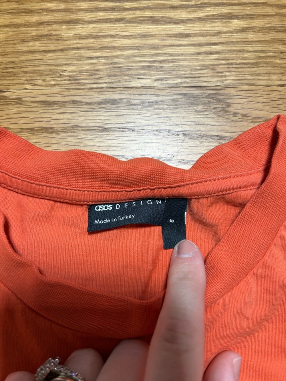 ASOS Design Orange Daysocial Tee and Jogger Set Size Small - Picture 3 of 9